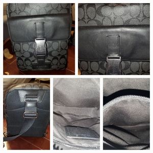 Black Coach track pack in original canvas